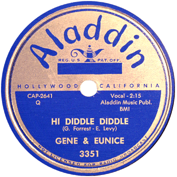 Gene And Eunice - Hi Diddle Diddle Aladdin 78