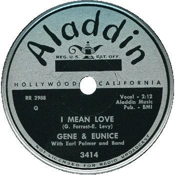 Gene And Eunice - I Mean Love Aladdin 78