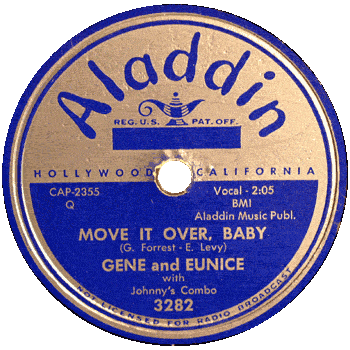 Gene And Eunice - Move It Over Baby Aladdin 78