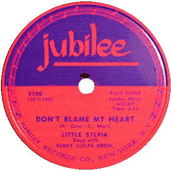 Sylvia - Don't Blame My Heart Jubilee Promo 78