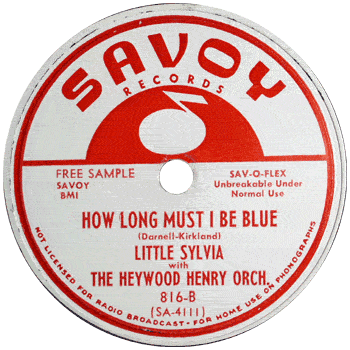 Sylvia - How Long Must I Be Blue Savoy Promo 78