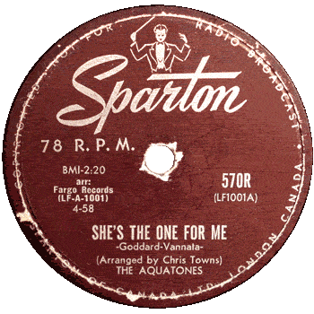 Aquatones - She's The One For Me Sparton 78