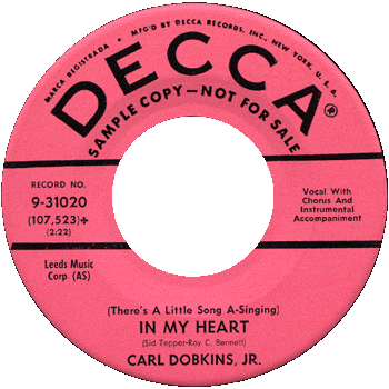 Carl Dobkins Jr. -  In My Heart Promo