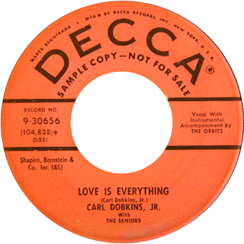 Carl Dobkins Jr. -  Love Is Everything Promo