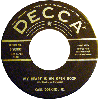 Carl Dobkins Jr. -  My Heart Is An Open Book Stock