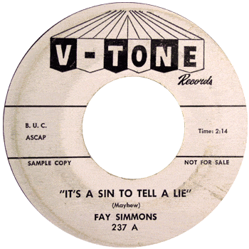 Fay Simmons - It's A Sin To Tell A Lie Vtone Promo