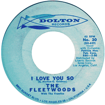 Fleetwoods -I Love You So Stock