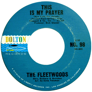 Fleetwoods -This Is My Prayer Stock