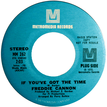 Freddy Cannon - If You've Got The Time Promo Stereo