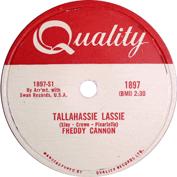 Freddy Cannon - Talahassee Lassie Quality 78