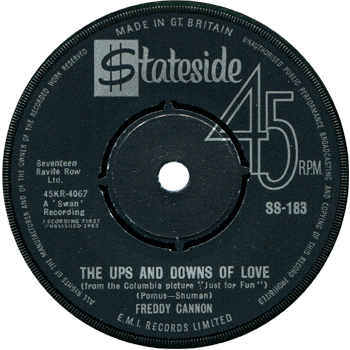 Freddy Cannon - The Ups And Downs Of Love UK