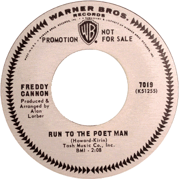 Freddy Cannon - Run To The Poet Man Promo