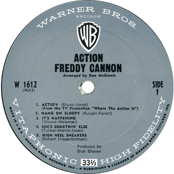 Freddie Cannon - Action Mono LP Label 1