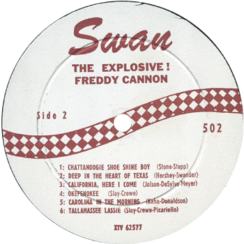 Freddy Cannon - Explosive LP Mono label 2