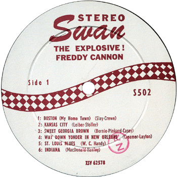 Freddy Cannon - Explosive LP Stereo label 1