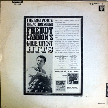 Freddy Cannon - Greatest Hits LP Mono Back Cover