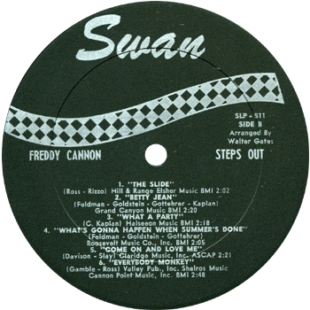 Freddie Cannon - Steps Out LP Label 2
