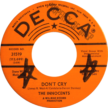 Innocents - Don't Cry Decca Promo