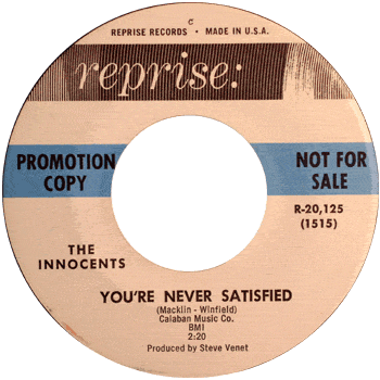 Innocents - You're Never Satisfied Reprise Promo