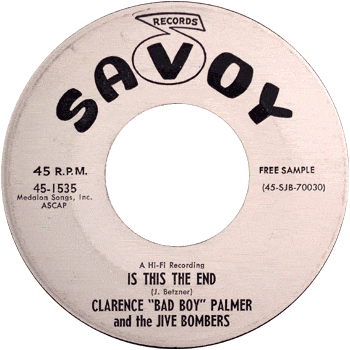 Jive Bombers - Is This The End 45 Promo