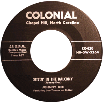 Johnny Dee - Sittin In The Balcony Colonial 45 1