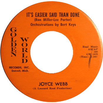 Joyce Webb - It's Easier Said Than Done