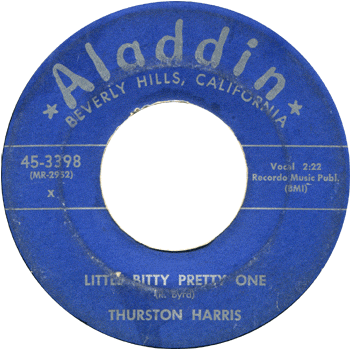 Thurston Harris Little Bitty Pretty One Aladdin Blue