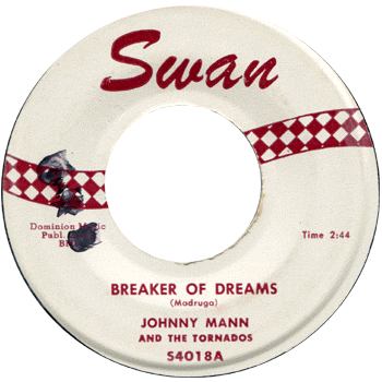 Johnny Mann Tornados - Breaker Of Dreams Swan