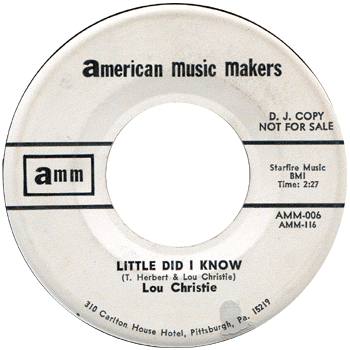 Lou Christie Little Did I Know AMM