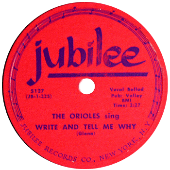 Orioles - Write And Tell Me Why