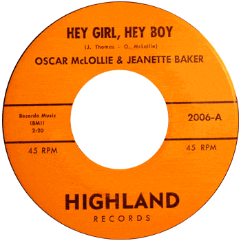 Oscar McLollie - Hey Girl Hey Boy Highland 45