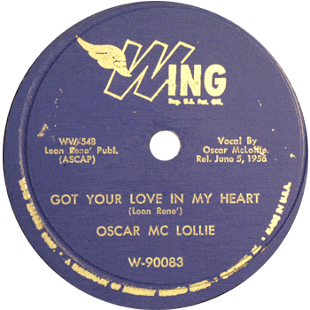 Oscar McLollie - Got Your Love In My Heart Wing 78