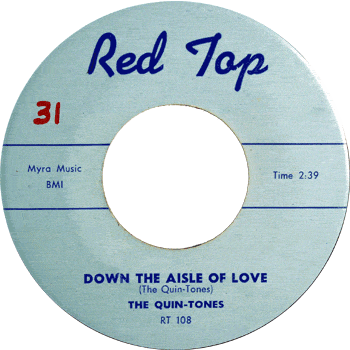 Quintones - Down The Isle Of Love Red Top Blue