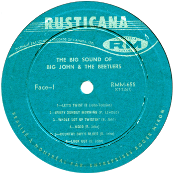 Big John And The Beetlers Label Side 1