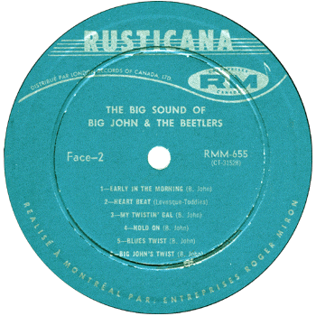 Big John And The Beetlers Label Side 2
