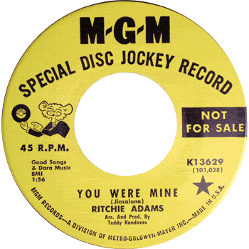 Ritchie Adams - You Were Mine MGM Promo
