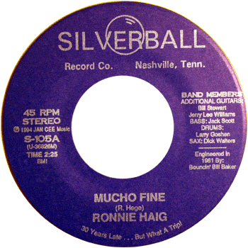 Ronnie Haig - Mucho Fine Silverball