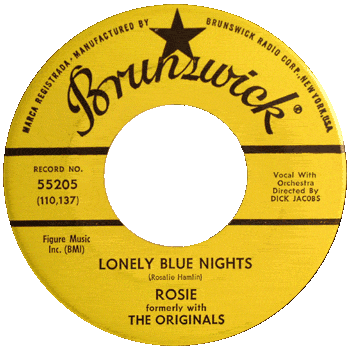 Rosie And The Originals - Lonely Blue Nights Brunswick Promo
