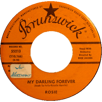Rosie And The Originals -  My Darling Forever Brunswick Stock