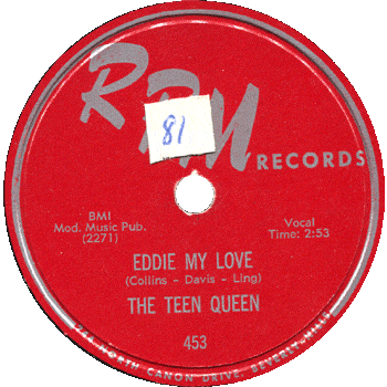 Teen Queen - Eddie My Love RPM 78