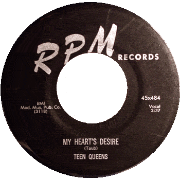 Teen Queens - Hearts Desire Black 45