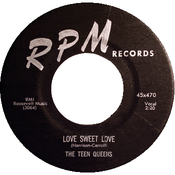 Teen Queens - Love Sweet Love Black 45