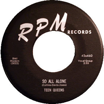 Teen Queens - So All Alone 45 black