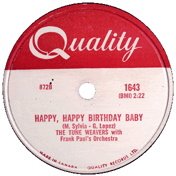 Tune Weavers - Happy Happy Birthday Baby Quality 78