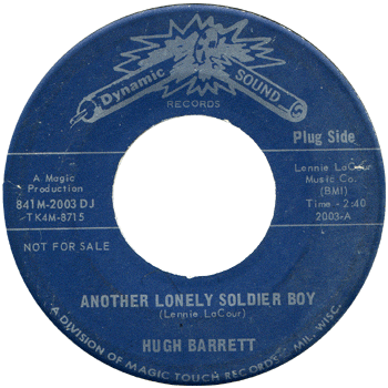 Hugh Barrett And The Victors - Another Lonely Soldier Gone Dynamic Sound