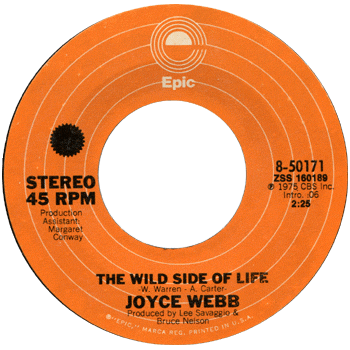 Joyce Webb - Wild Side Of Life Stock