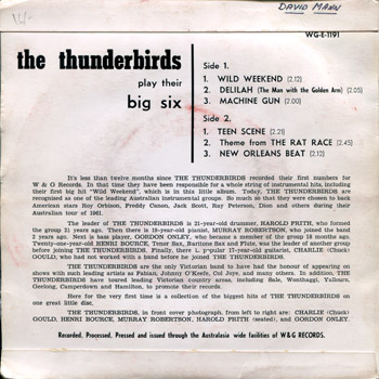 Thunderbirds EP Back Cover