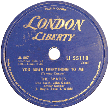 Spades - You Mean Everything To Me London 78